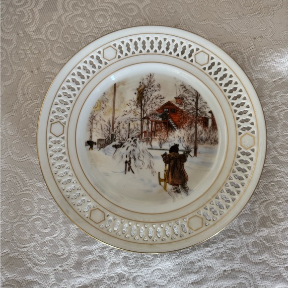 carl larson Other - Elegant Winter Scene Porcelain Plate